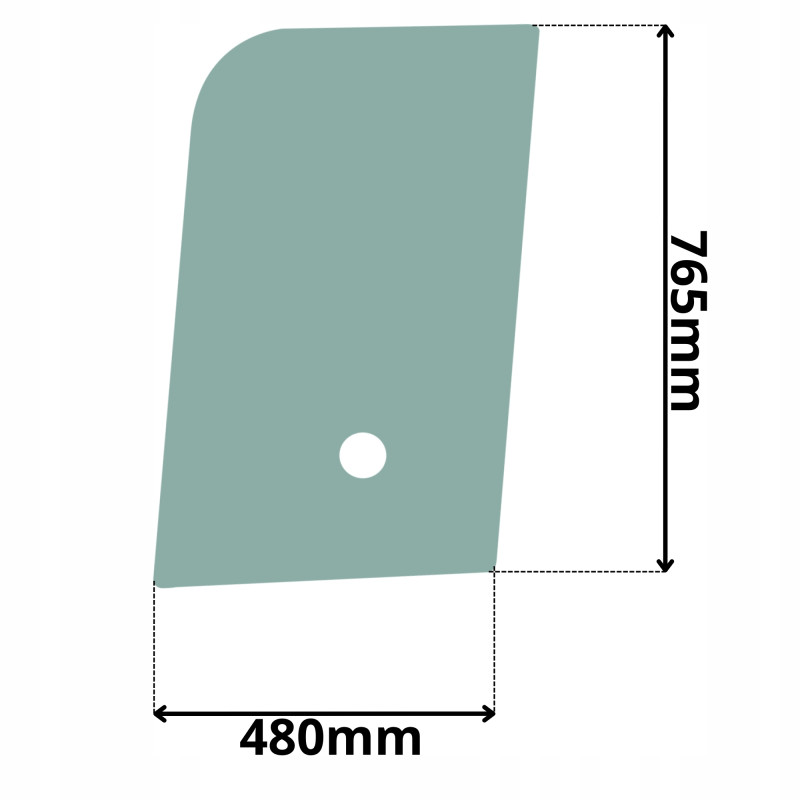 SZYBA DRZWI GÓRNA LEWA BOBCAT (G-0284)