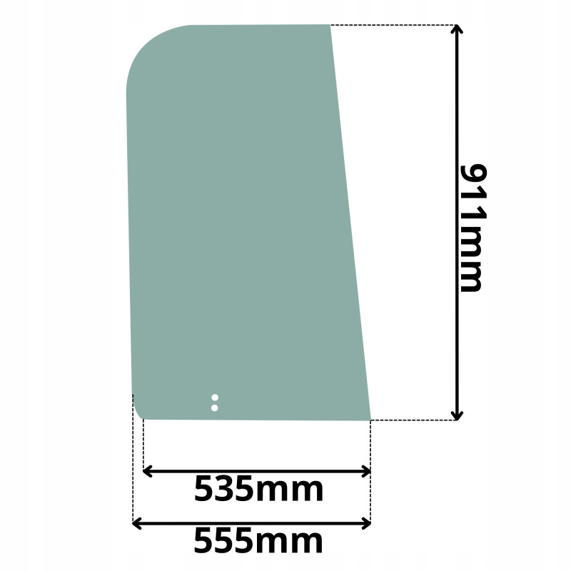 SZYBA PRAWA BOK PRZESUWANA TYLNA KUBOTA (G-0364)