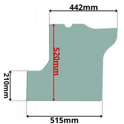 SZYBA LEWA DRZWI DOLNA CAT (G-0133)