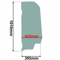 SZYBA BOCZNA LEWA ZA DRZWIAMI CAT (G-0134)