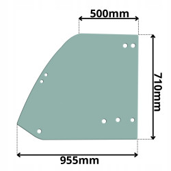 SZYBA DRZWI GÓRNA BOBCAT MASSEY FERGUSON MF (G-0182)