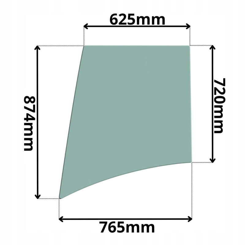 SZYBA LEWA DRZWI GÓRNA TEREX SCHAEFF SERIA HML (G-0183)