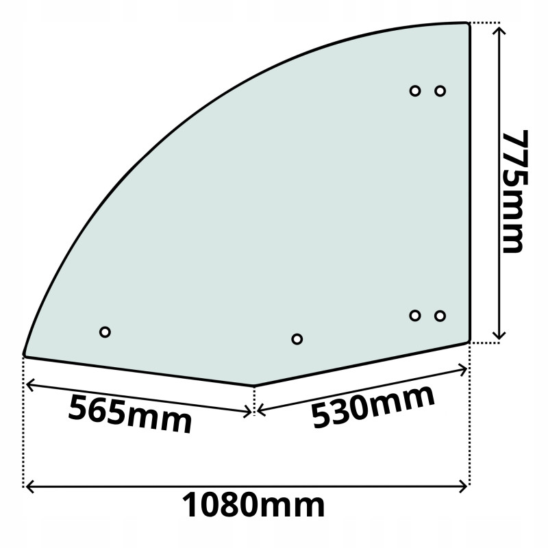 SZYBA LEWA DRZWI GÓRNA JLG DEUTZ AGROVECTOR (G-0184)