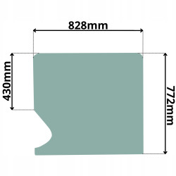 SZYBA PRZEDNIA CZOŁOWA GÓRNA CAT SERIA E CR (G-0191)