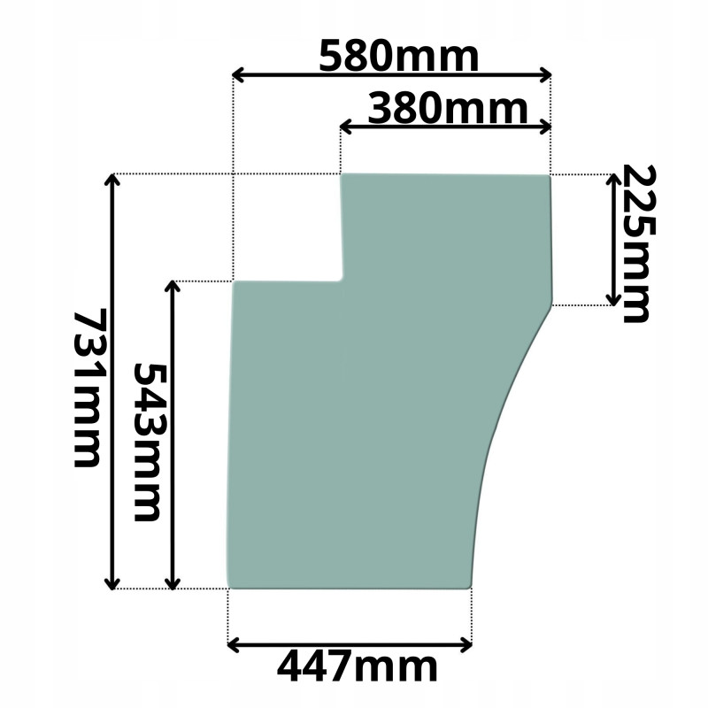 SZYBA DRZWI DOLNA PRAWA LEWA NEW HOLLAND O&K TEREX ZEPPELIN SCHAEFF (G-0307)