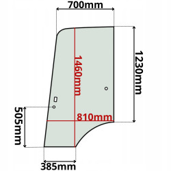 SZYBA DRZWI LEWA CAT KMM WARYŃSKI (G-0407)