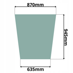 SZYBA CZOŁOWA PRZEDNIA ŁADOWARKA CAT 904Bp