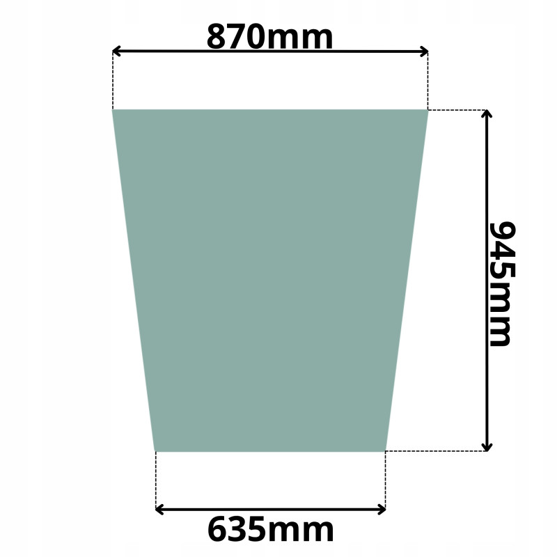 SZYBA CZOŁOWA PRZEDNIA ŁADOWARKA CAT 904Bp