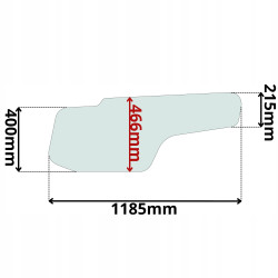 SZYBA DRZWI DOLNA LINDE HENMAR TOYOTA TYP 8FG20 (G-0126)
