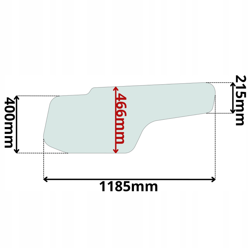 SZYBA DRZWI DOLNA LINDE HENMAR TOYOTA TYP 8FG20 (G-0126)