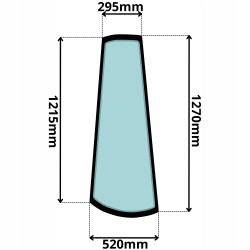 SZYBA LEWA NAROŻNA/NAROŻNIK JCB JCX 4CX TY (G-0208)