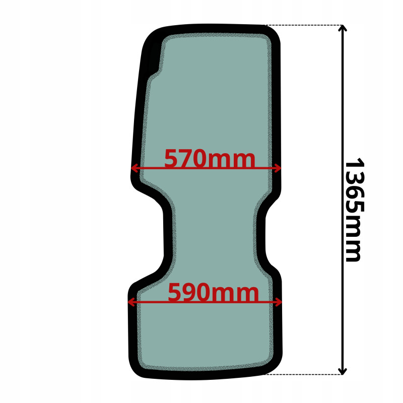 SZYBA LEWA DRZWI CAT (G-0229)