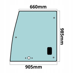 SZYBA LEWA W DRZWI CAT SERIA E F (0598)