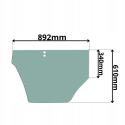 SZYBA DRZWI DOLNA LEWA NEW HOLLAND KOBELCO (G-0202)
