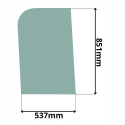 SZYBA BOCZNA PRAWA TYLNA STAŁA JCB (G-0210)