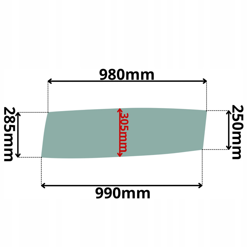 SZYBA DRZWI DOLNA LIEBHERR (G-0218)