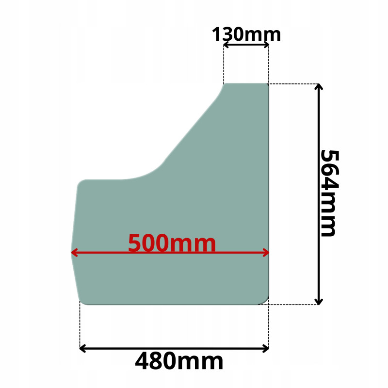 SZYBA LEWA DRZWI DOLNA YANMAR VIO (G-0341)