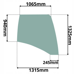 SZYBA BOCZNA BOK PRAWA CAT (F-0022)