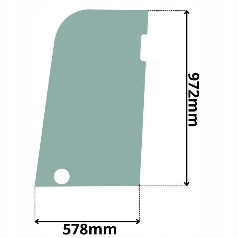 SZYBA DRZWI GÓRNA JCB (G-0212)
