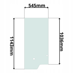 SZYBA BOCZNA LEWA ZA DRZWIAMI HITACHI AIRMAN (K-0156)