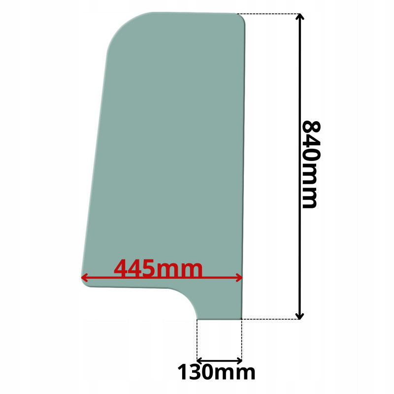 SZYBA LEWA DRZWI GÓRNA YANMAR VIO (G-0342)