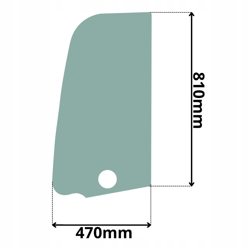 SZYBA DRZWI GÓRNA VOLVO EC SERIA D (G-0352)