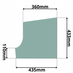 SZYBA DRZWI DOLNA JCB (G-0353)