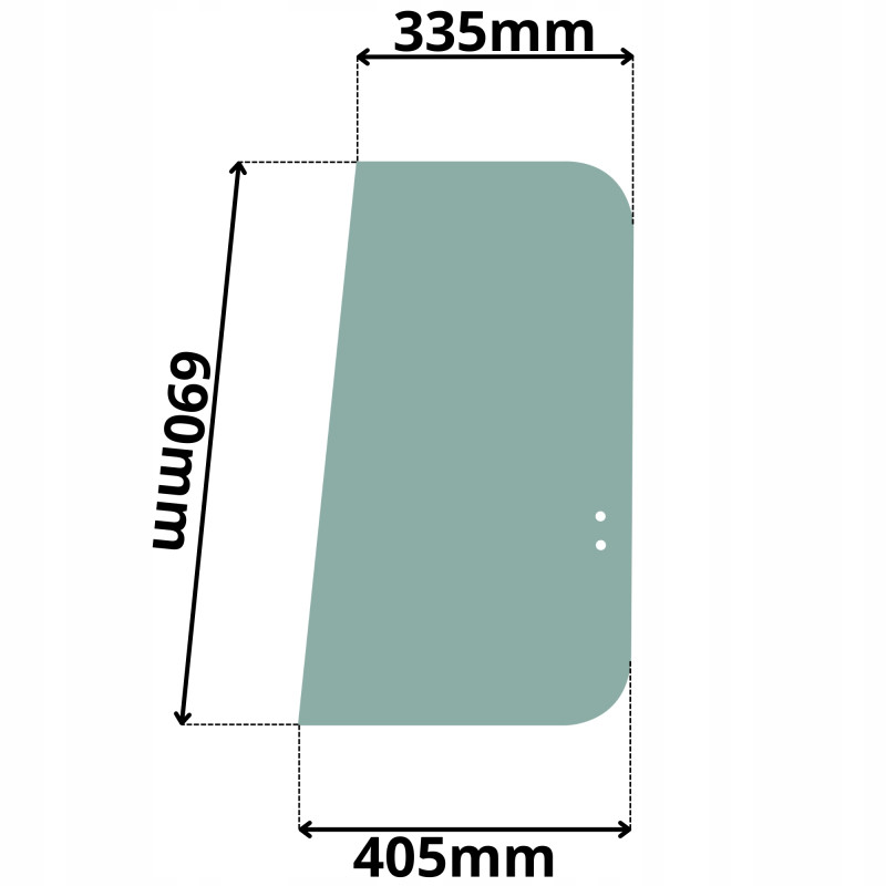 SZYBA DRZWI GÓRNA TYLNA KOMATSU PW PC (K-0002)