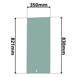 SZYBA DRZWI GÓRNA TYLNA PRZESUWANA CAT (K-0003)
