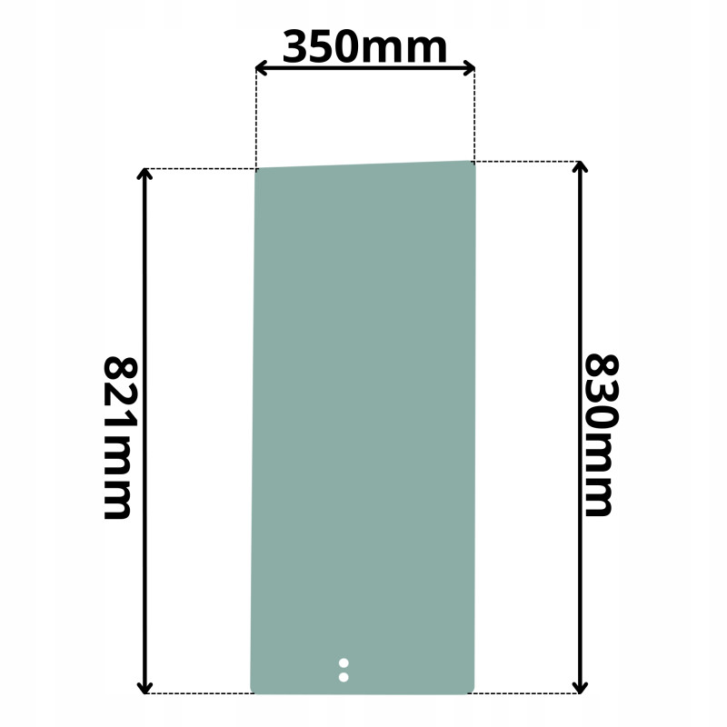 SZYBA DRZWI GÓRNA TYLNA PRZESUWANA CAT (K-0003)