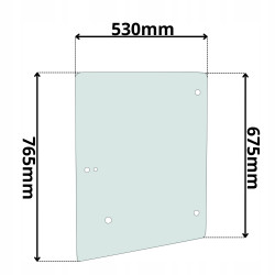 SZYBA DRZWI GÓRNA PRZEDNIA LEWA UCHYLANA BOMAG (K-0155)