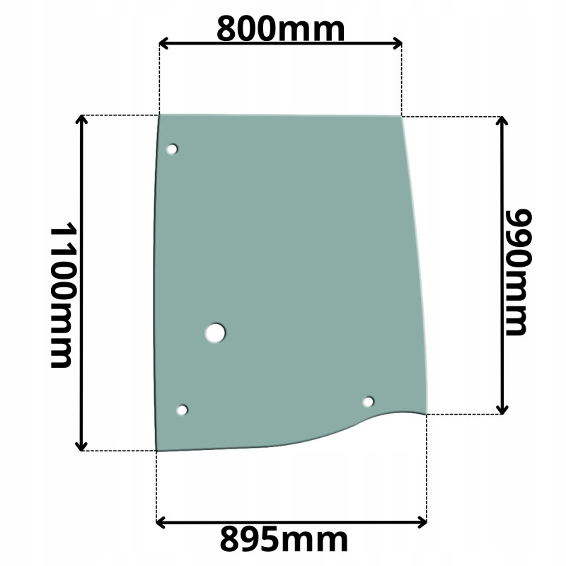 SZYBA PRAWA LEWA DRZWI BOMAG (K-0564)