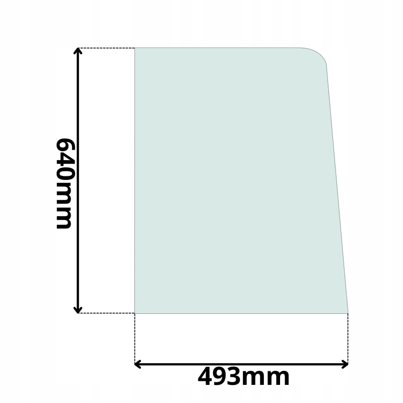 SZYBA PRAWA BOK TYLNA GÓRNA VOLVO PEL JOB (K-0174)