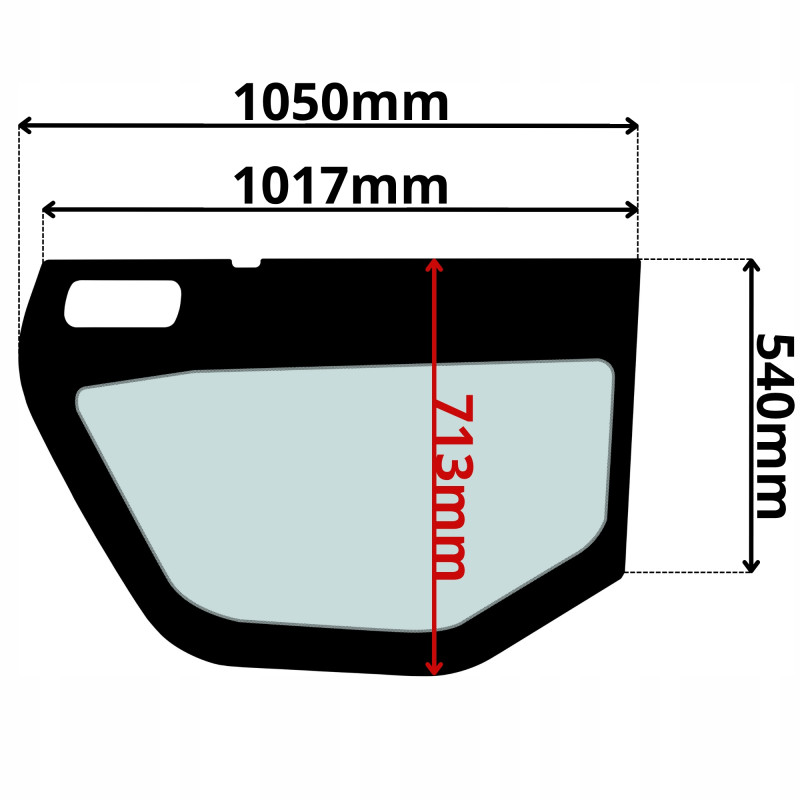SZYBA DRZWI DOLNA MANITOU (G-0079) -SITODRUK