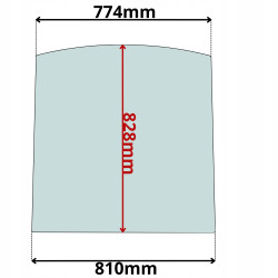 SZYBA TYŁ TYLNA JCB 8014 8016 8018 8020 (G-0400)