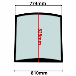 SZYBA TYŁ TYLNA JCB 8014 8016 8018 8020 (K-0578)