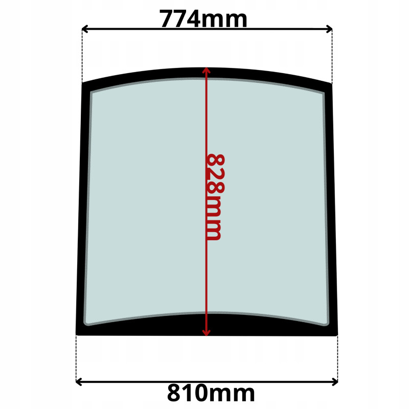SZYBA TYŁ TYLNA JCB 8014 8016 8018 8020 (K-0578)