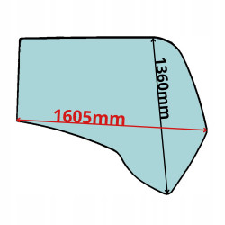 SZYBA BOCZNA PRAWA HITACHI JOHN DEERE (0007)