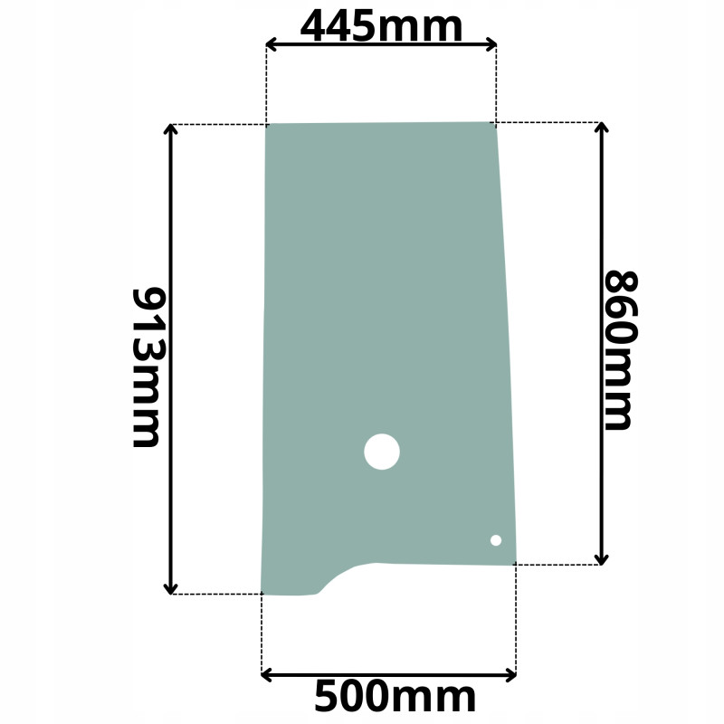 SZYBA LEWA BOCZNA BOBCAT DOOSAN (K-0179)