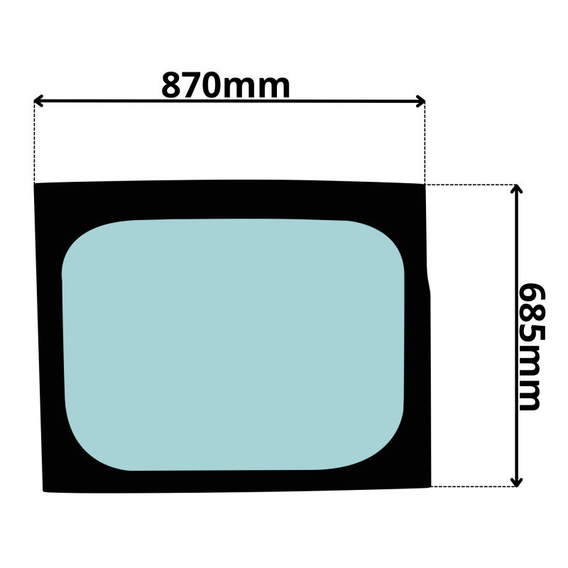 SZYBA TYLNA TYŁ KOMATSU (K-0489)