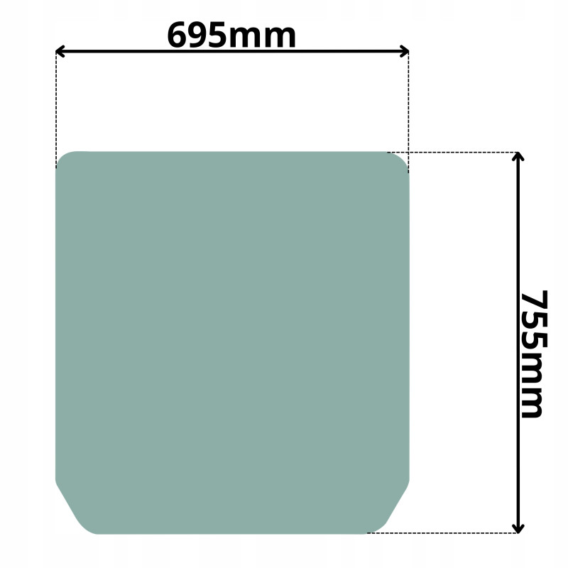 SZYBA TYLNA CAT (K-0480)