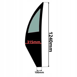 SZYBA BOCZNA PRZEDNIA PRZÓD CLAAS SCORPION 6030-9040 (0650-SITODRUK)