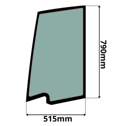 SZYBA LEWA DRZWI GÓRNA TEREX SCHAEFF (K-0513-SITODRUK)