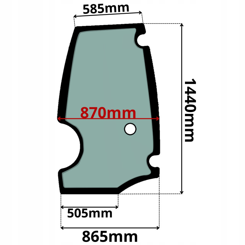 SZYBA LEWA JCB DRZWI 406 407 409 TM 170 180 220 (0026)-SITODRUK