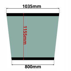 SZYBA PRZEDNIA KOMATSU WA380-5 400 430 450 470 480 (0031)-SITODRUK