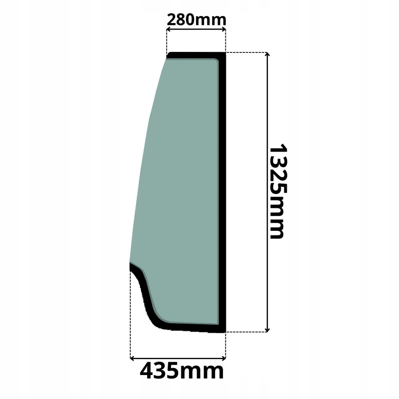 VOLVO SZYBA PRZEDNIA LEWA L60H-L350H L60F-L350F L60G-L250G (0079)-SITODRUK