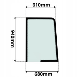 SZYBA BOK BOCZNA DRZWI GÓRNA PRAWA CAT 902 906 908 (0083)-SITODRUK