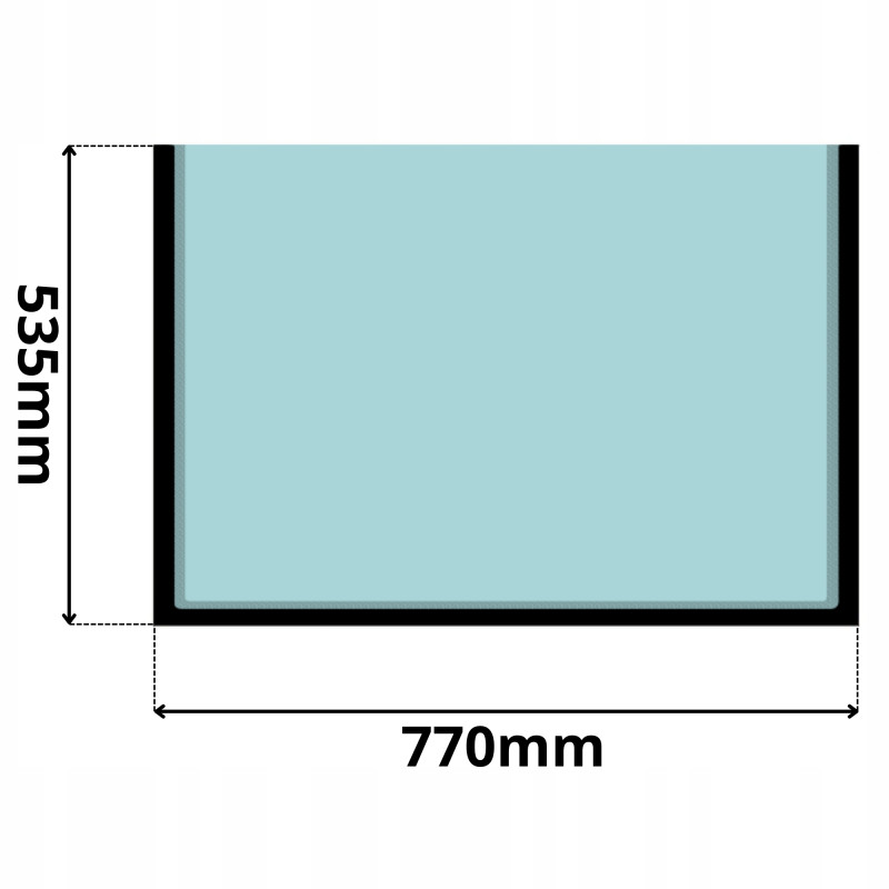 SZYBA PRZÓD DOLNA CZOŁOWA JCB 802 803 804 8052-61 (0110)-SITODRUK
