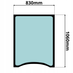 SZYBA PRZEDNIA GÓRNA CAT (0111)-SITODRUK