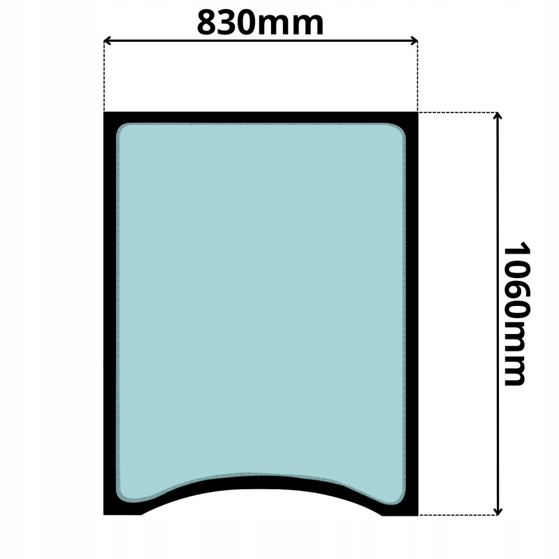 SZYBA PRZEDNIA GÓRNA CAT (0111)-SITODRUK